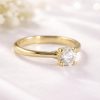 14k Yellow Gold Solitaire Lab Grown Diamond Engagement Ring – Classic Minimalist Round Cut Brilliant 14k Yellow Gold Solitaire Lab Grown Diamond Engagement Ring – Classic Minimalist Round Cut Brilliant