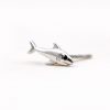 Sterling Silver Shark Stud Earrings, Minimalist Ocean Animal Jewelry Sterling Silver Shark Stud Earrings, Minimalist Ocean Animal Jewelry