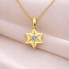 14k Gold Snowflake Star of David Necklace Jewish Jewelry