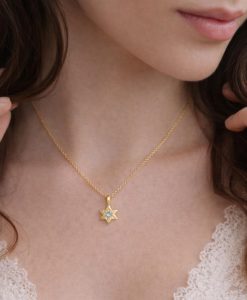 14k Gold Snowflake Star of David Necklace Jewish Jewelry - Image 3