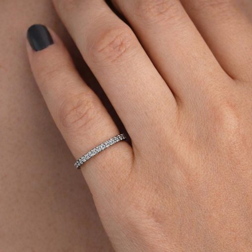 Leaves Wedding Band Nature Inspired Thin Stacking Ring Delicate