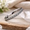 Leaves Wedding Band Nature Inspired Thin Stacking Ring Delicate