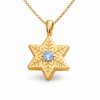 14k Gold Snowflake Star of David Necklace Jewish Jewelry