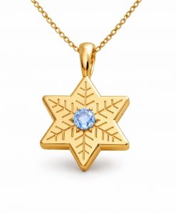 14k Gold Snowflake Star of David Necklace Jewish Jewelry - Image 7