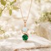 Emerald And Opal Two Stone Birthstone Necklace