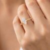 1.50 CT Marquise Lab Grown Diamond Engagement Ring 14K Gold | Nature Inspired Floral Ring