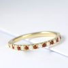 Garnet and Diamond Eternity Band
