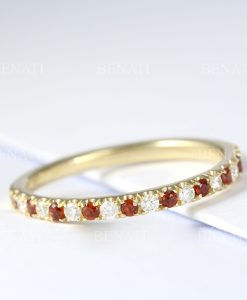 Garnet and Diamond Eternity Band - Image 3