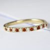 Garnet and Diamond Eternity Band