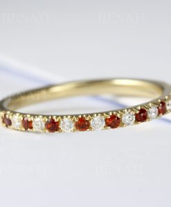 Garnet and Diamond Eternity Band - Image 4