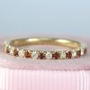Garnet and Diamond Eternity Band