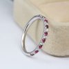 Ruby Diamond Eternity Band 14k Gold Anniversary Ring