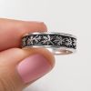 Silver Twig Wedding Band: Maple Leaf Ring, Elvish Forest Style