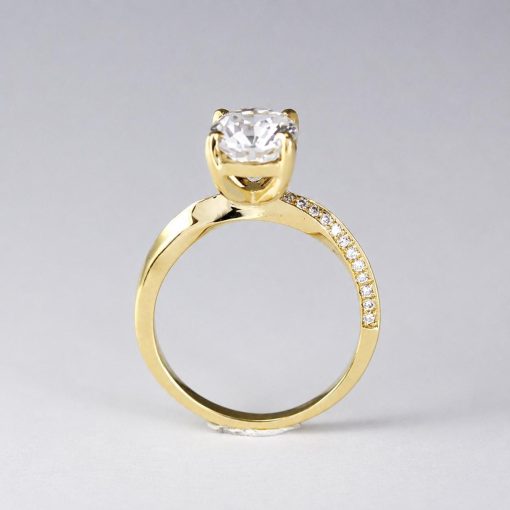 2 Carat Elongated Cushion Cut Lab Grown Diamond Engagement Ring