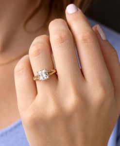 2 Carat Cushion Lab Grown Diamond Engagement Ring - Image 7