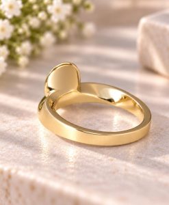 2 Carat Oval Lab Grown Diamond Mobius Engagement Ring Bezel Set - Image 6