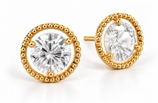 Angels Halo Earrings 2 Carat Lab Grown Diamonds