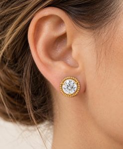 Angels Halo Earrings 2 Carat Lab Grown Diamonds - Image 2