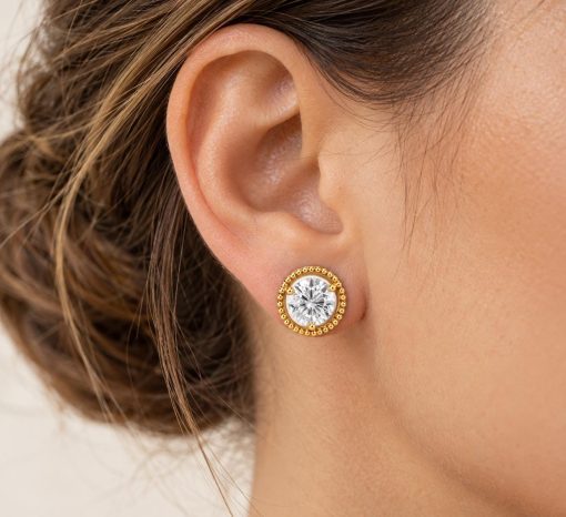 Angels Halo Earrings 2 Carat Lab Grown Diamonds