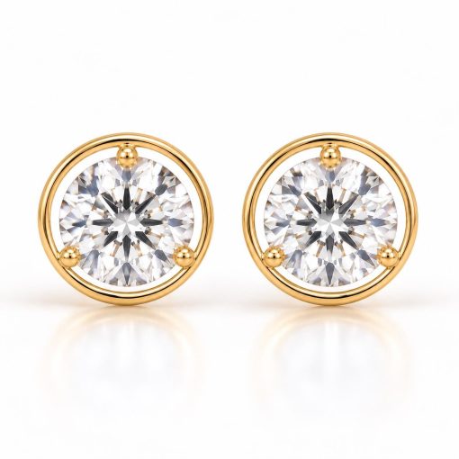 Angel Halo 2 CTW Lab Grown Diamond Stud Earrings 14k/18k Gold