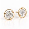 Angel Halo 2 CTW Lab Grown Diamond Stud Earrings 14k/18k Gold