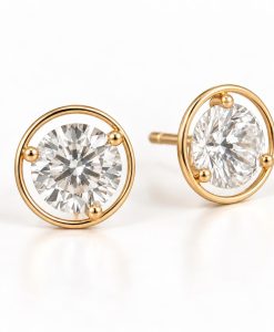 Angel Halo 2 CTW Lab Grown Diamond Stud Earrings 14k/18k Gold - Image 7