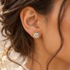 Angel Halo 2 CTW Lab Grown Diamond Stud Earrings 14k/18k Gold