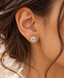 Angel Halo 2 CTW Lab Grown Diamond Stud Earrings 14k/18k Gold - Image 5