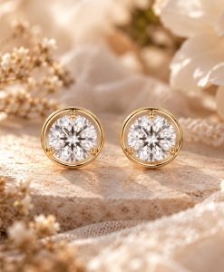 Angel Halo 2 CTW Lab Grown Diamond Stud Earrings 14k/18k Gold - Image 9