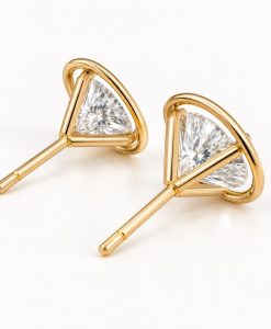 Angel Halo 2 CTW Lab Grown Diamond Stud Earrings 14k/18k Gold - Image 6