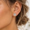 Angel Halo 2 CTW Lab Grown Diamond Stud Earrings 14k/18k Gold