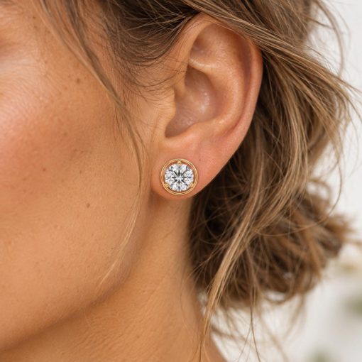 Angel Halo 2 CTW Lab Grown Diamond Stud Earrings 14k/18k Gold