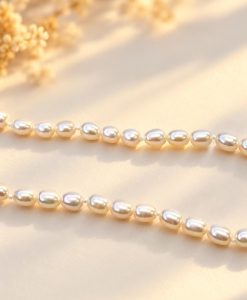 Natural Freshwater Rice Pearl Necklace - Image 5