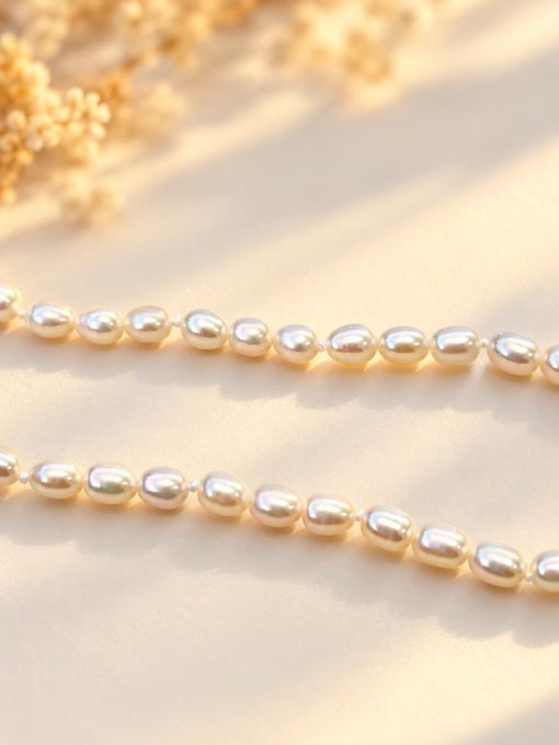 Natural Freshwater Rice Pearl Necklace Natural Freshwater Rice Pearl Necklace