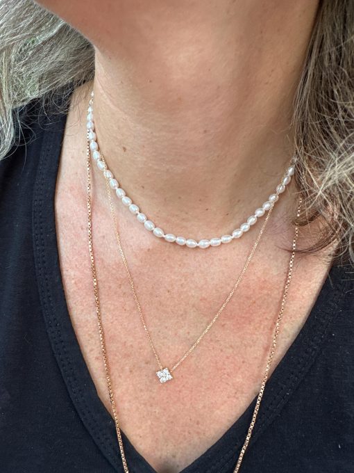 Natural Freshwater Rice Pearl Necklace Natural Freshwater Rice Pearl Necklace