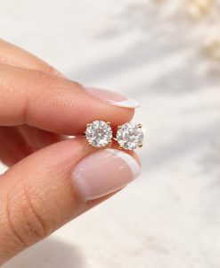 Anastasia's 2 CTW Lab Grown Diamond Stud Earrings - Image 2